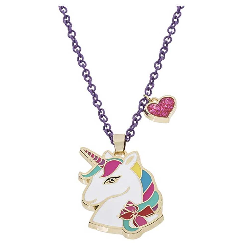 Amazon.com: Jojo Siwa Unicorn with Heart Charm Pendant Necklace, 16"+3", Multi, Medium (NH00674YL-16