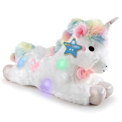 Fao Schwarz Glow Brights Toy Plush Led With Sound Unicorn 15" Stuffed Animal : Target