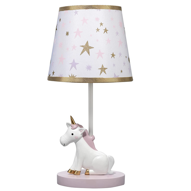 Amazon.com : Bedtime Originals Rainbow Unicorn Lamp with Shade & Bulb, White : Baby