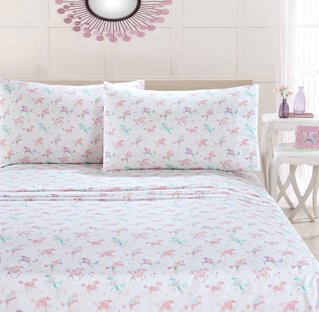 Your Zone Microfiber Rainbow Unicorn Sheet Set - Walmart.com