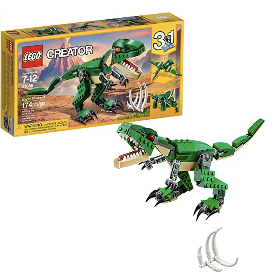 Amazon.com: LEGO Creator Mighty Dinosaurs 31058 Build It Yourself Dinosaur Set, Create a Pterodactyl