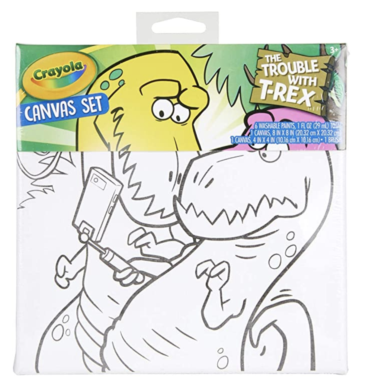 Amazon.com: Crayola Dinosaur Canvas Paint Set, Gift for Kids, Ages 3, 4, 5, 6, Multi : Toys & Games