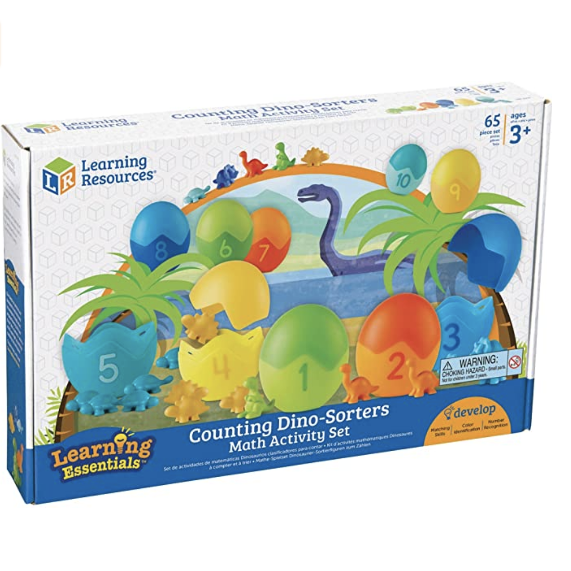 Amazon.com: Learning Resources Counting Dino-Sorters Math Activity Set, Dinosaur Sorting Toy, 65 Pie