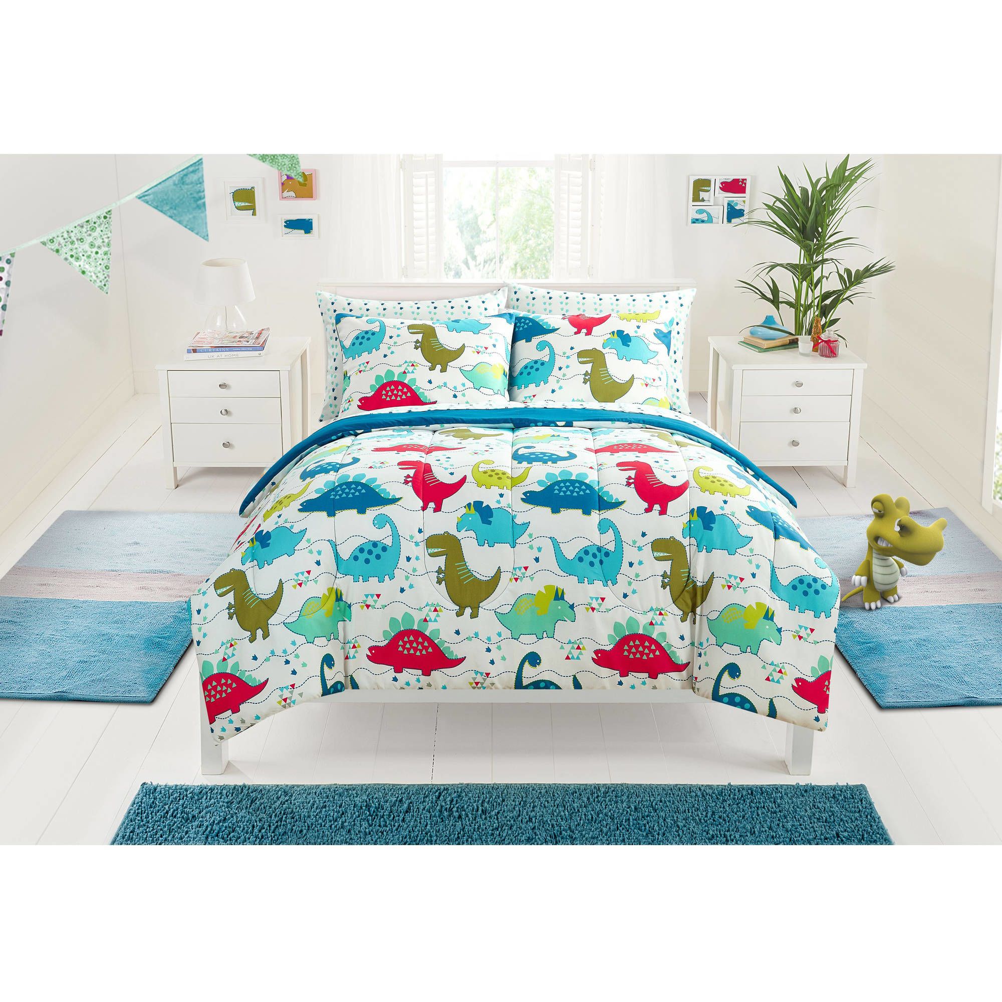 Mainstays Kids Dino Roar Bed-in-a-Bag Bedding Set - Walmart.com