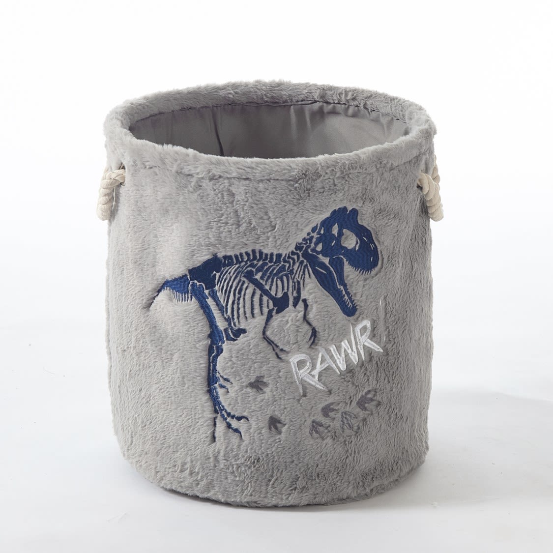 Grey Dino Figural Fur Kids Hamper with Handles - Walmart.com