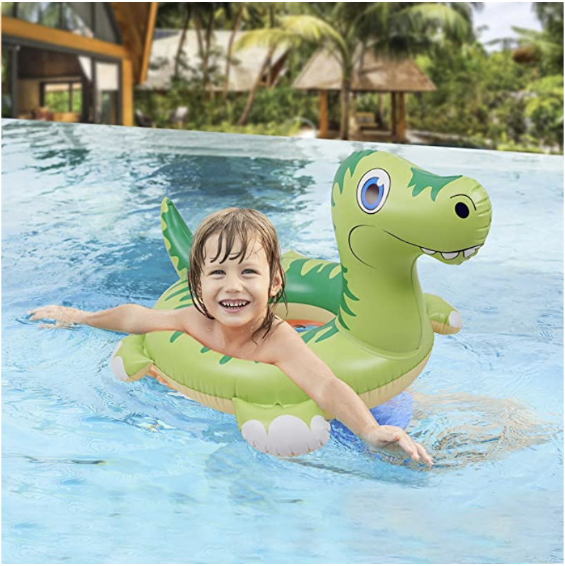 Amazon.com: KATAKA Inflatable Dinosaur Pool Float For Kids Water Fun Floaties Swimming Pool Ring Flo