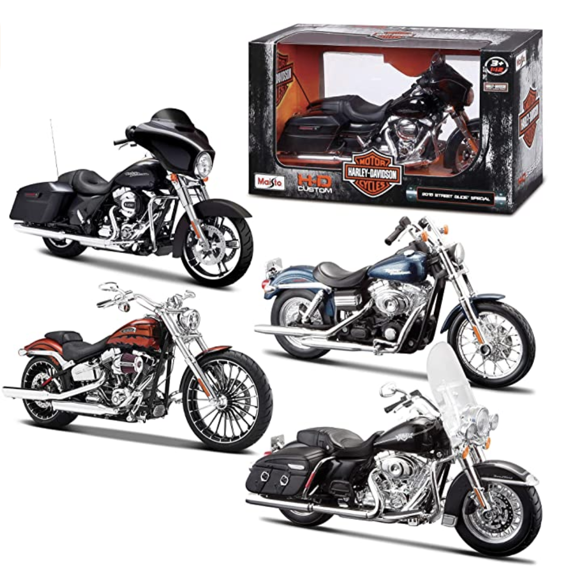 Amazon.com: Tobar 1:12 Scale Harley Davidson Assorted Motorcycles : Arts, Crafts & Sewing