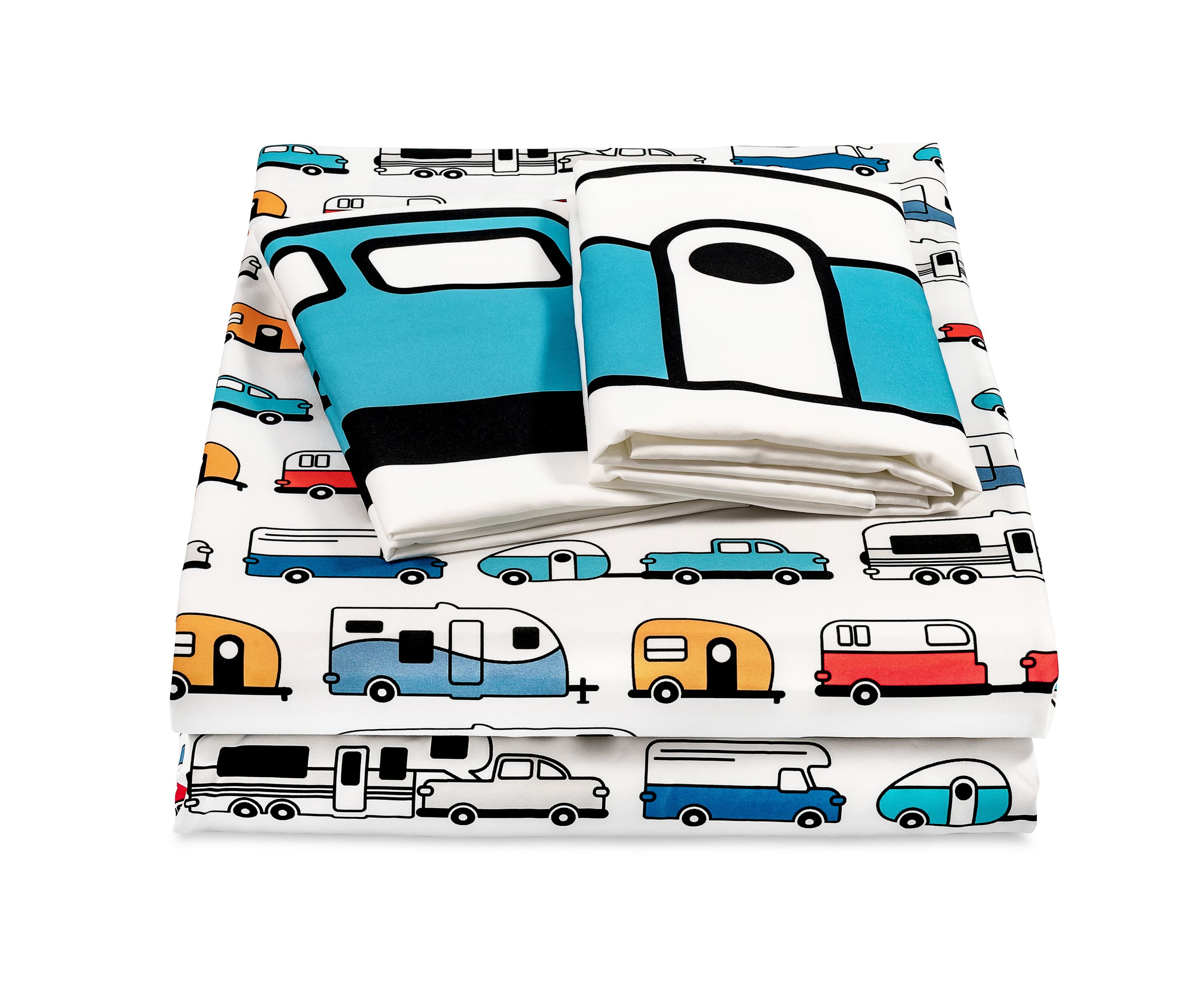 Camco 53299 Multi-Color RV Life is Better at the Campsite Queen Size Sheet Set - Walmart.com