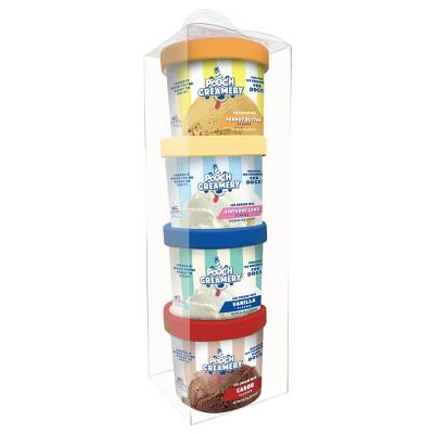 Pooch Creamery Ice Cream Mix Peanut Butter Dog Treats Assorted Gift Pack - 4ct : Target
