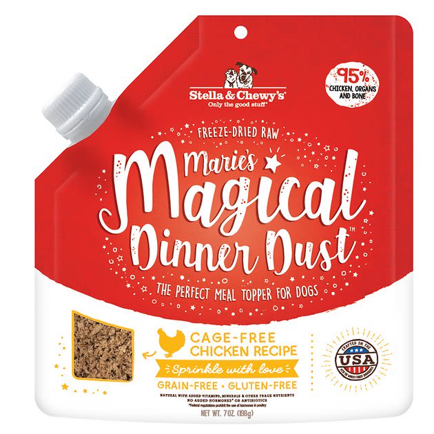 STELLA & CHEWY'S Marie's Magical Dinner Dust Freeze-Dried Raw Cage-Free Chicken Dog Food Topper, 7-o