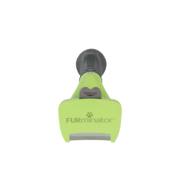 FURMINATOR Long Hair Dog Deshedding Tool, Green, Small - Chewy.com