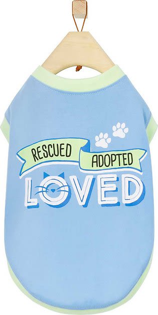 FRISCO Rescued, Adopted, Loved Dog & Cat T-Shirt, Blue, XX-Large - Chewy.com