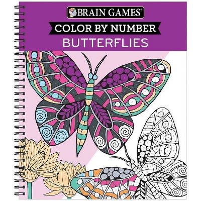 Brain Games - Color By Number: Butterflies - By New Seasons & Publications International Ltd (spiral