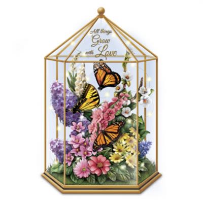 Delicate Treasures Illuminated Butterfly Garden Sculpture