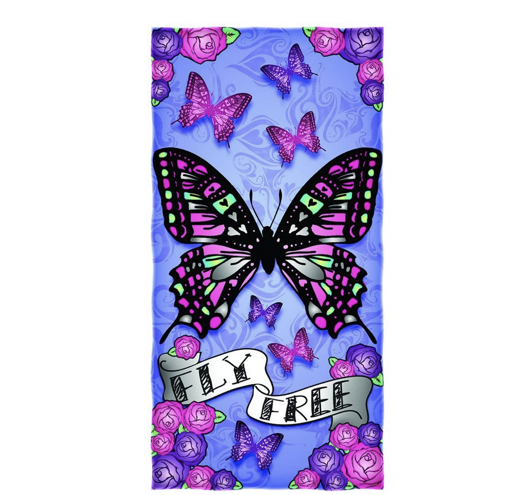 Amazon.com: Butterfly Fly Free Cotton Beach Towel : Home & Kitchen