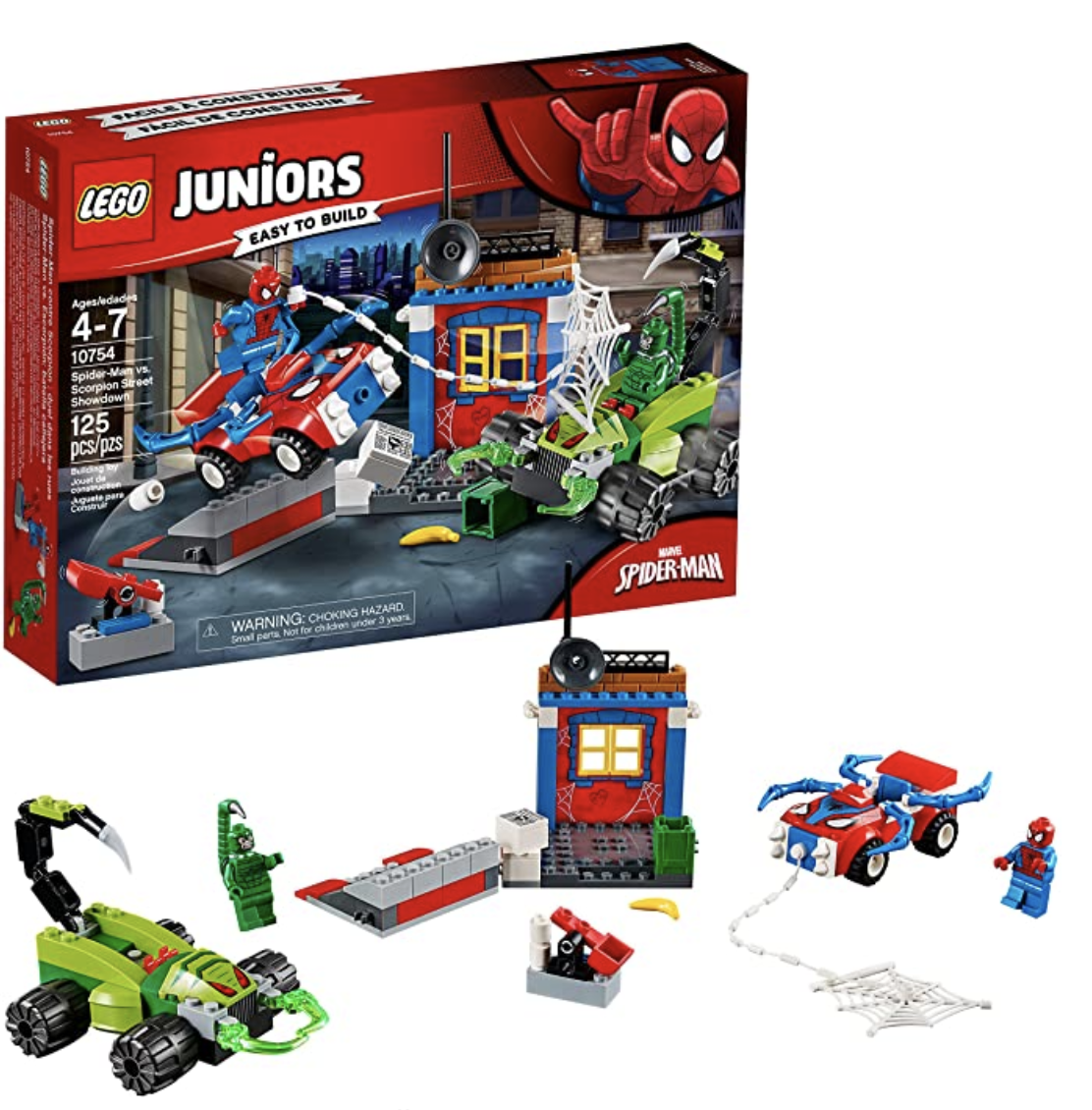 Amazon.com: LEGO Juniors/4+ Marvel Super Heroes Spider-Man vs. Scorpion Street Showdown 10754 Buildi
