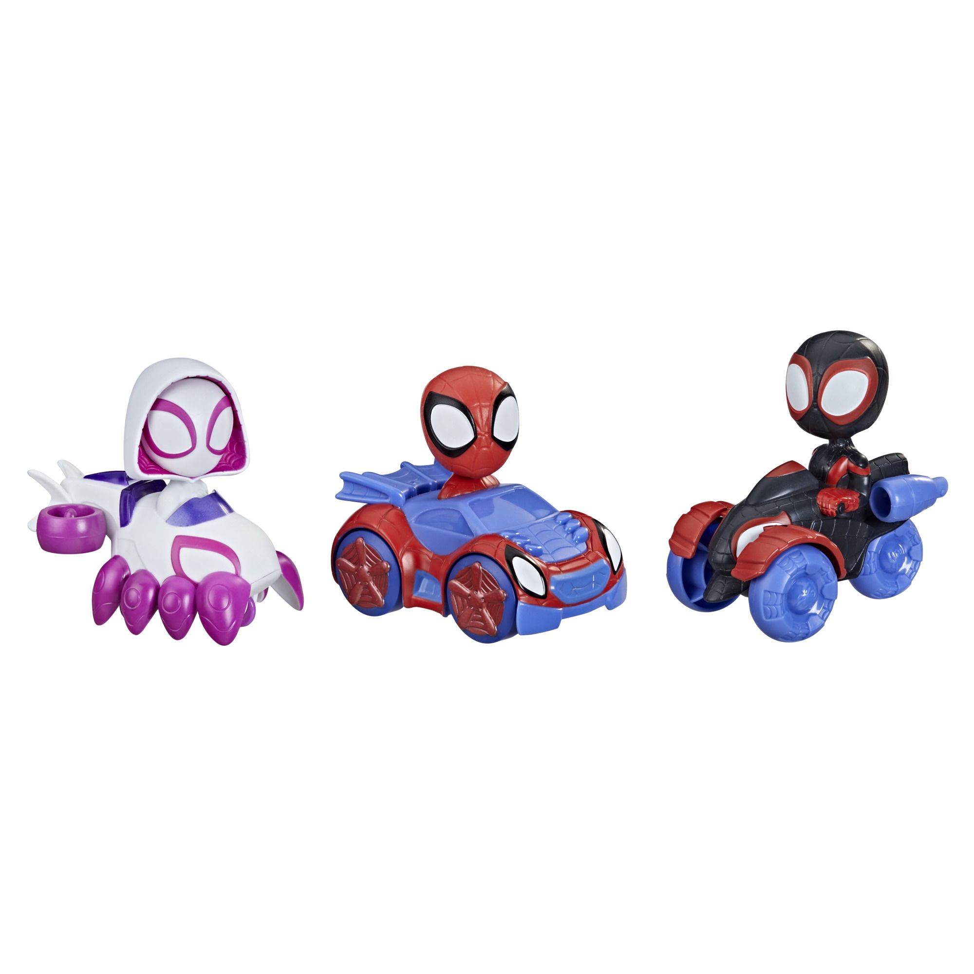 Marvel Spidey and His Amazing Friends Squad Racers, Spidey, Miles Morales, Ghost-Spider - Walmart.co