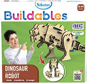 Amazon.com: Skillmatics STEM Building Toy : Buildables Dinosaur X Robot | Gifts for Ages 10 and Up |