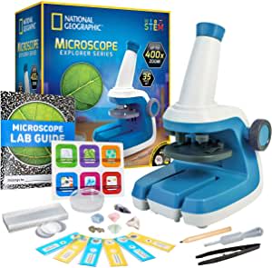 Amazon.com: NATIONAL GEOGRAPHIC Microscope for Kids - STEM Kit with an Easy-to-Use Kids Microscope, 