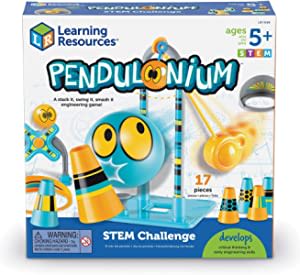 Amazon.com: Learning Resources Pendulonium STEM Challenge, Kids Pendulum Game, 16 Pieces, Ages 5+ : 