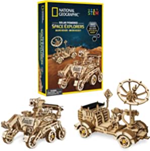 Amazon.com: NATIONAL GEOGRAPHIC Solar Model Kit – Build 2 Solar Powered Wooden 3D Puzzle Models of R