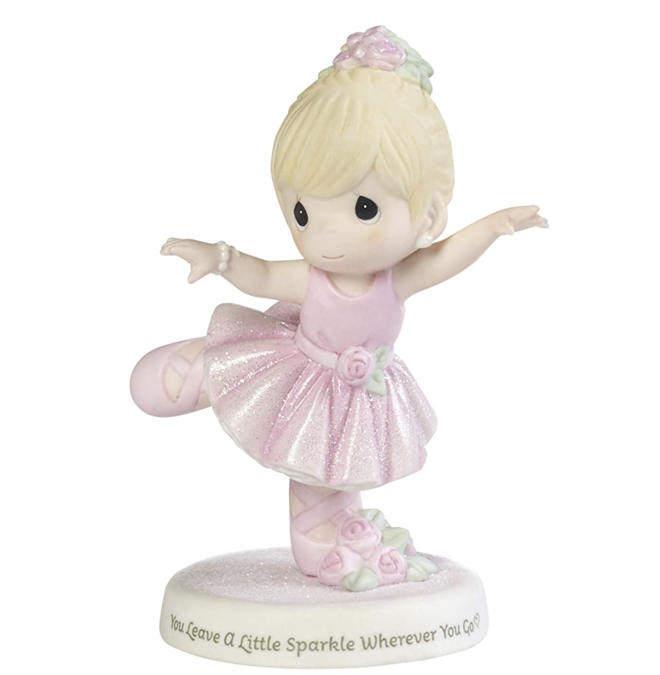 Amazon.com: Precious Moments 192006 You Leave A Little Sparkle Wherever You Go Ballerina Girl Bisque
