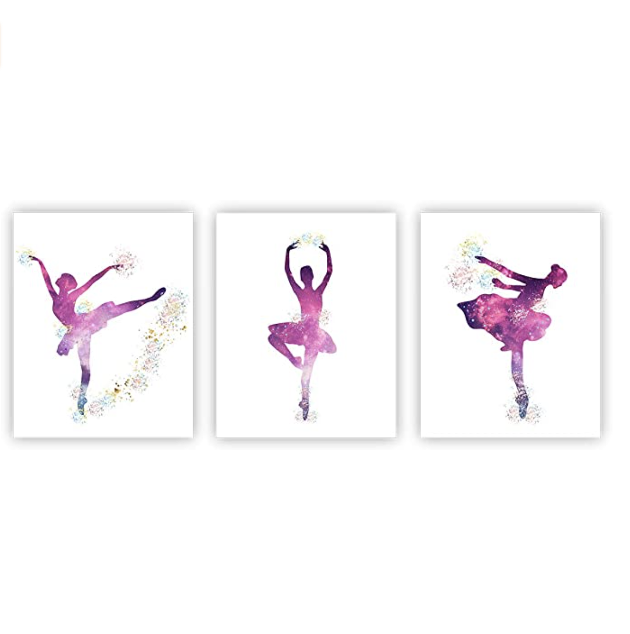 Amazon.com: Ballet Art Prints Ballerina Decor Ballet Dancers Canvas Wall Art Pictures Set of 3 (10"X