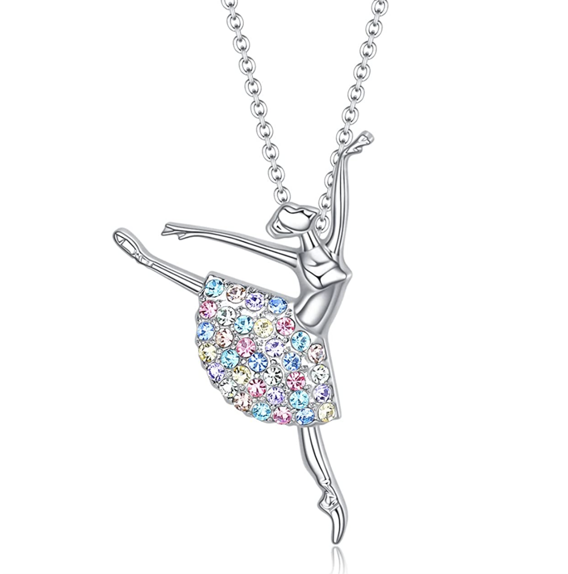 Amazon.com: Rainbow Girls Necklace Ballerina Dance Recital Gifts for Women,Ballet Dancer Pendant Jew