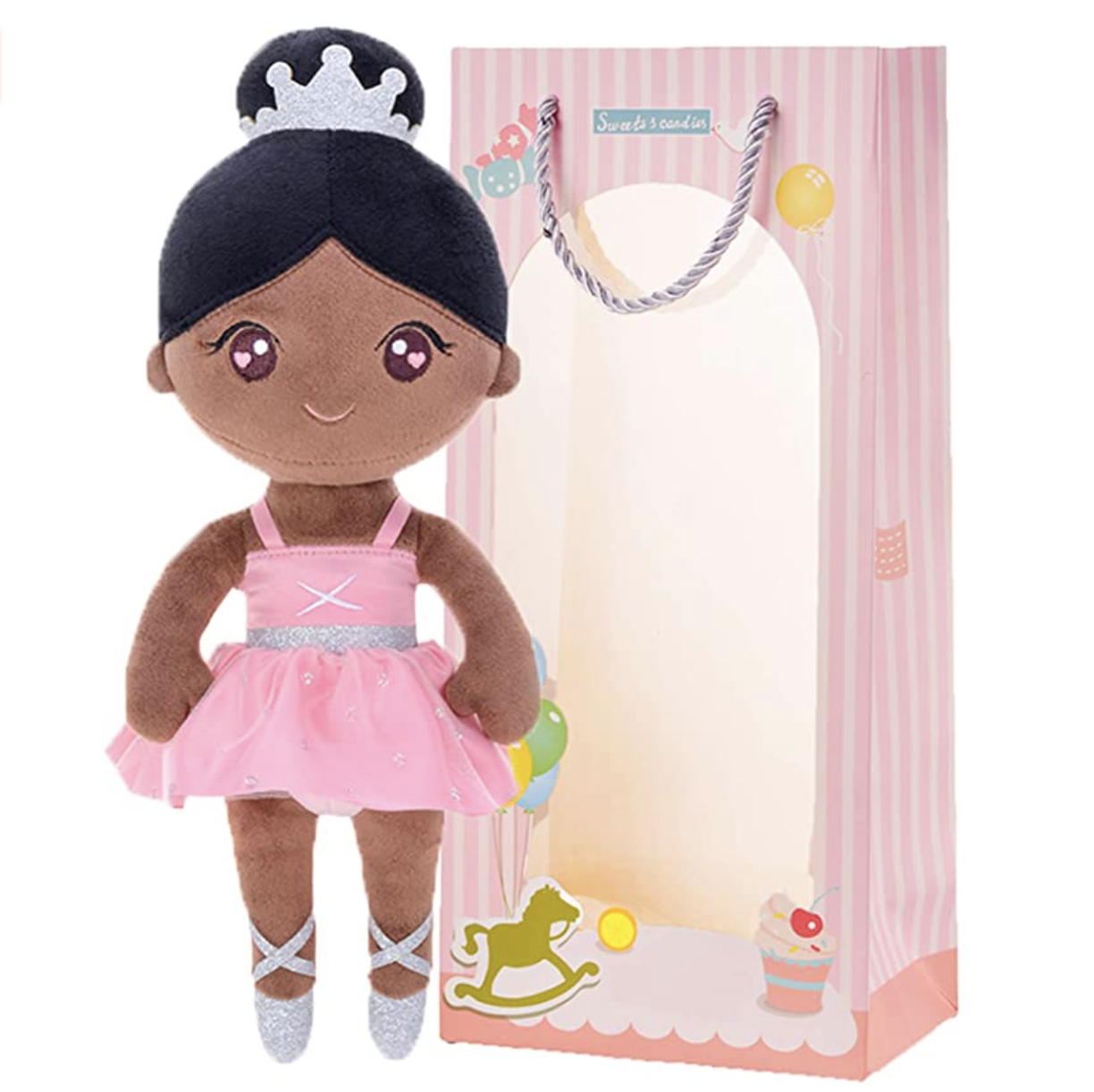 Amazon.com: Gloveleya Baby Doll Girl Gifts Plush African American Doll Ballet Bronze 13" : Toys & Ga