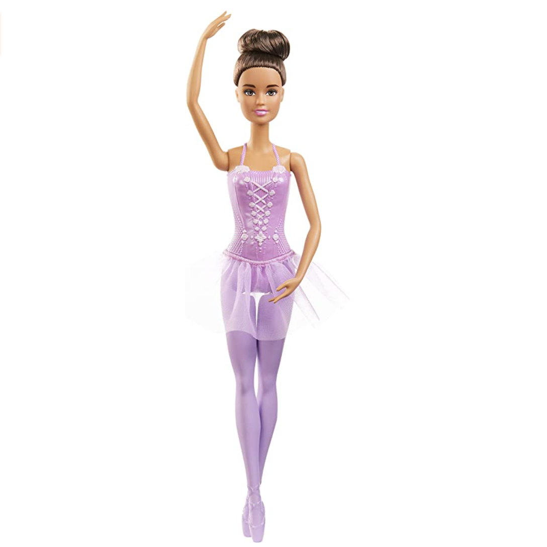 Amazon.com: Barbie Ballerina Doll, Brunette, Purple Tutu : Toys & Games