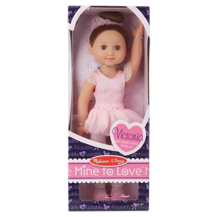 Melissa & Doug Victoria 14-inch Poseable Ballerina Doll With Leotard And Tutu : Target