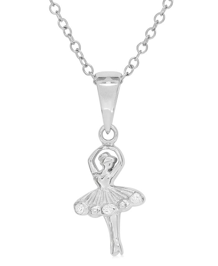 Rhona Sutton Children's Diamond Accent Ballerina Necklace in Sterling Silver & Reviews - Necklaces -