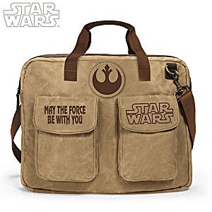 STAR WARS Rebel Alliance Mens Khaki Canvas Messenger Bag Featuring A Rebel Alliance Symbol Applique 