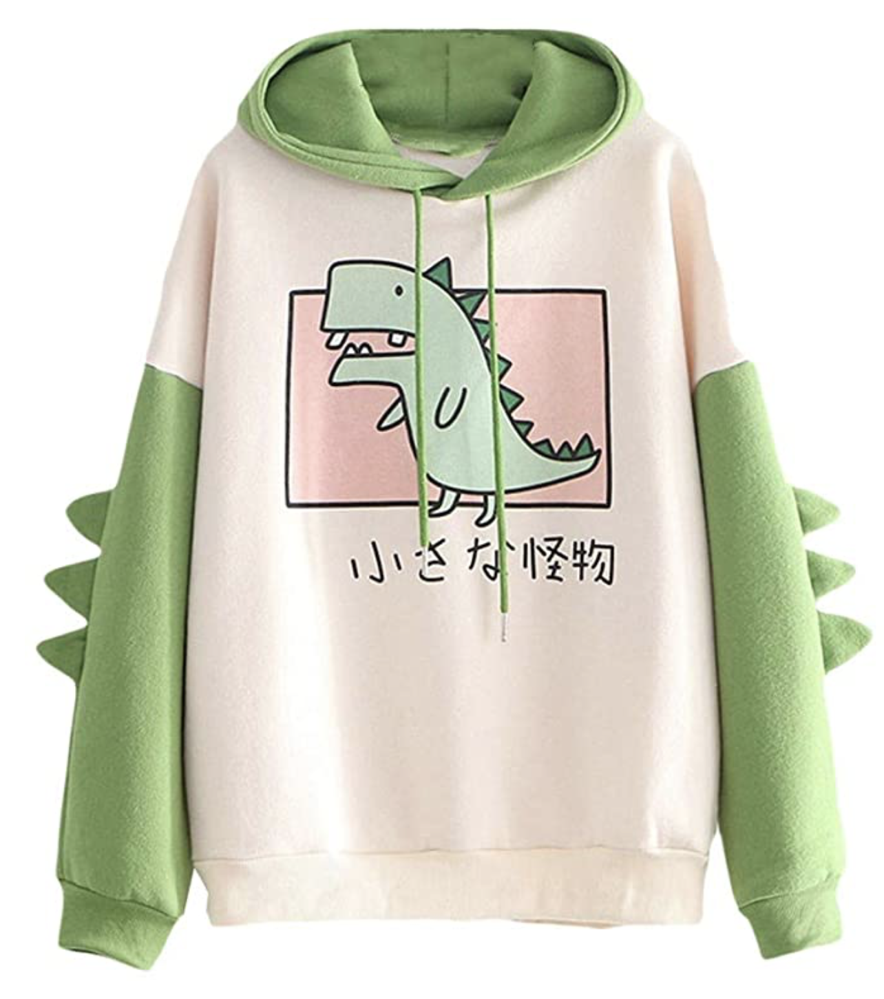 Women's Dinosaur Sweatshirt Long Sleeve Splice Tops Cartoon Cute Hoodies Teens Girls Casual Pullover
