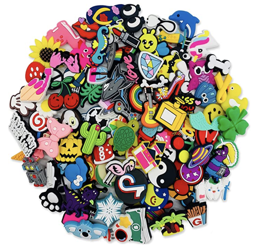 Amazon.com: Kinear 100Pack Different Shoe Charms Unisex-adult Shoe Decoration Charms for Women Men C