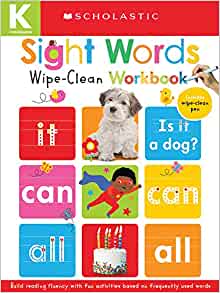 Amazon.com: Sight Words: Scholastic Early Learners (Wipe-Clean Workbook): 9781338645545: Scholastic: