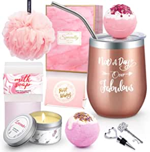 Amazon.com | Yorktend Not a Day Over Fabulous Tumbler - Fun Birthday Gifts for Women - Funny Birthda