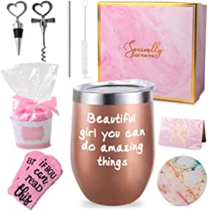 Amazon.com | Beautiful Girl Tumbler Set Inspirational Gifts, Inspirational Gift for Girl, Inspiratio