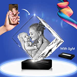 Amazon.com - 3D Crystal Photo - 3D Crystal Picture Engraved Diamond, Personalized & Custom Diamond C