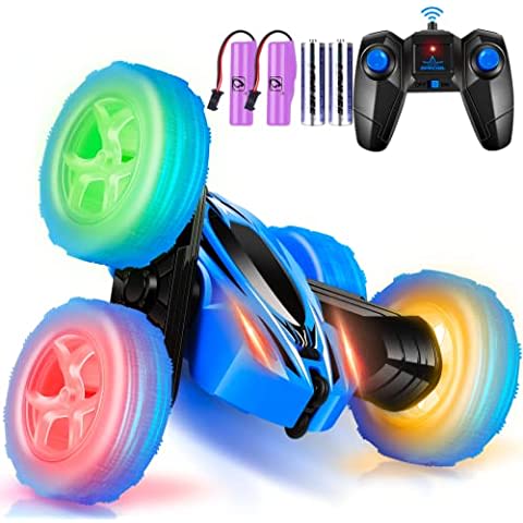 Amazon.com: Mindscope Turbo Twisters Blue 49 MHZ Bright LED Light Up Stunt RC Remote Control Vehicle