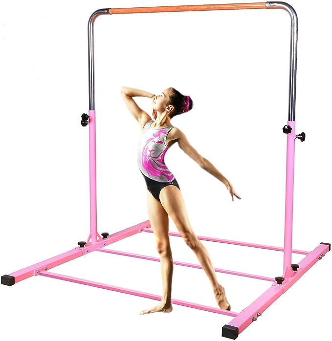 Amazon.com : SHIWEI Gymnastics Training Bar- Height Adjustable 3' to 5' Horizontal Kip Bar for Kids 