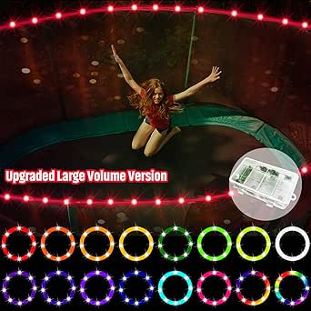 Amazon.com: 【Upgraded Large Volume&Longer Version】 LED Trampoline Lights，Remote Control Trampoline R