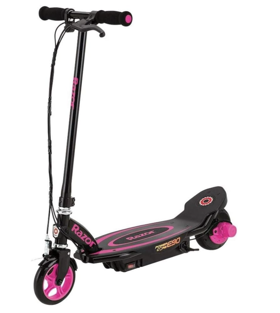 Amazon.com : Razor Power Core E90 Electric Scooter with hub motor, push-button throttle, for kids 8+