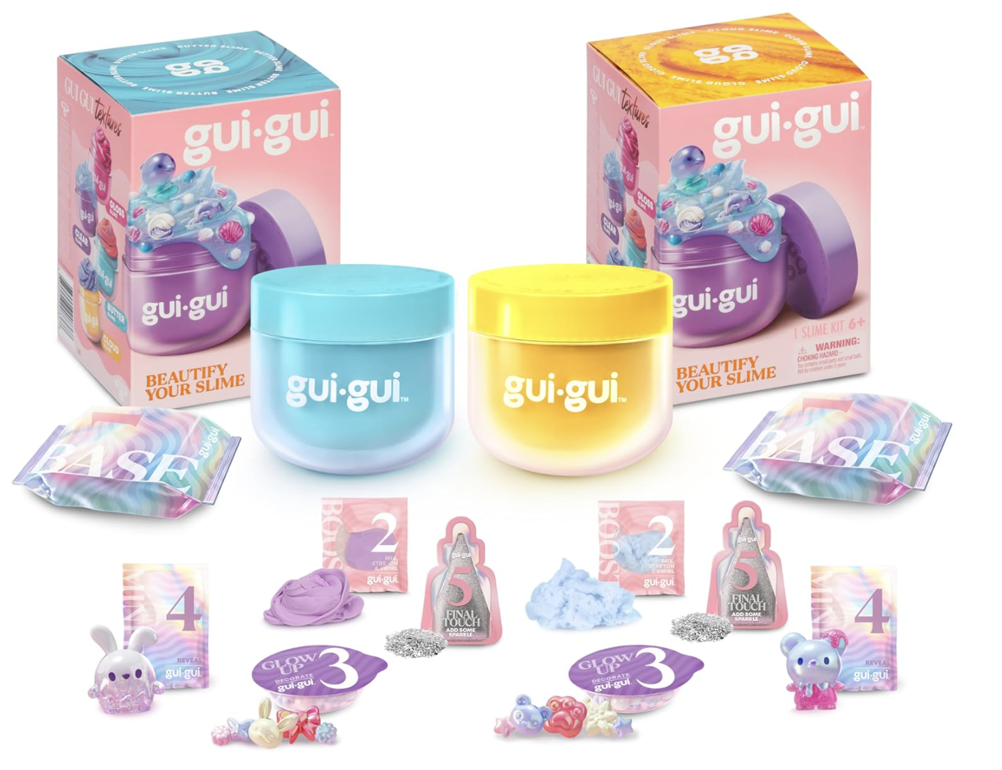 Amazon.com: Gui Gui Scented Slime 2-Pack Bundle, Butter & Cloud, 5 Step DIY Process to Customize You