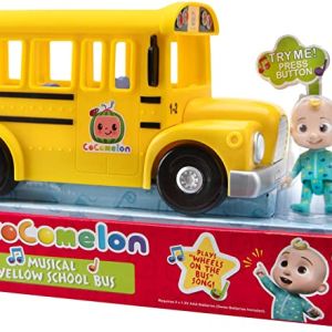 CoComelon Official Musical Yellow School Bus, Plays Clips from ‘Wheels on The Bus,’ Feat