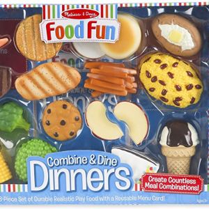 Melissa & Doug Food Fun Combine & Dine Dinners - Blue: Toy: Toys & Games