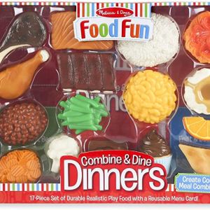 Melissa & Doug Food Fun Combine & Dine Dinners - Red: Toy: Toys & Games