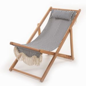 Navy Striped Sling Chair – Business & Pleasure Co