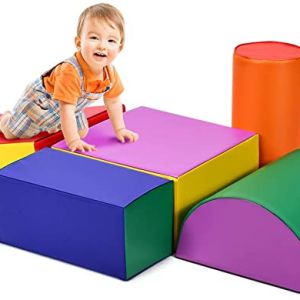 Crawl and Climb Foam Play Set, Colorful Fun Foam Play Set, 5 Piece Lightweight I