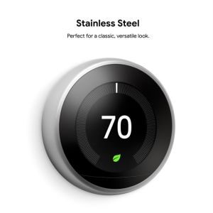 Google Nest Learning Thermostat- 3rd Generation - Stainless Steel - Walmart.com - Walmart.com